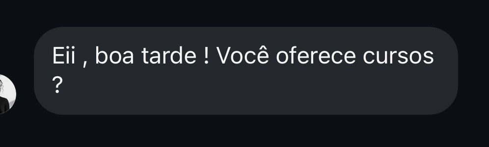 Mensagem de pedido do curso 2