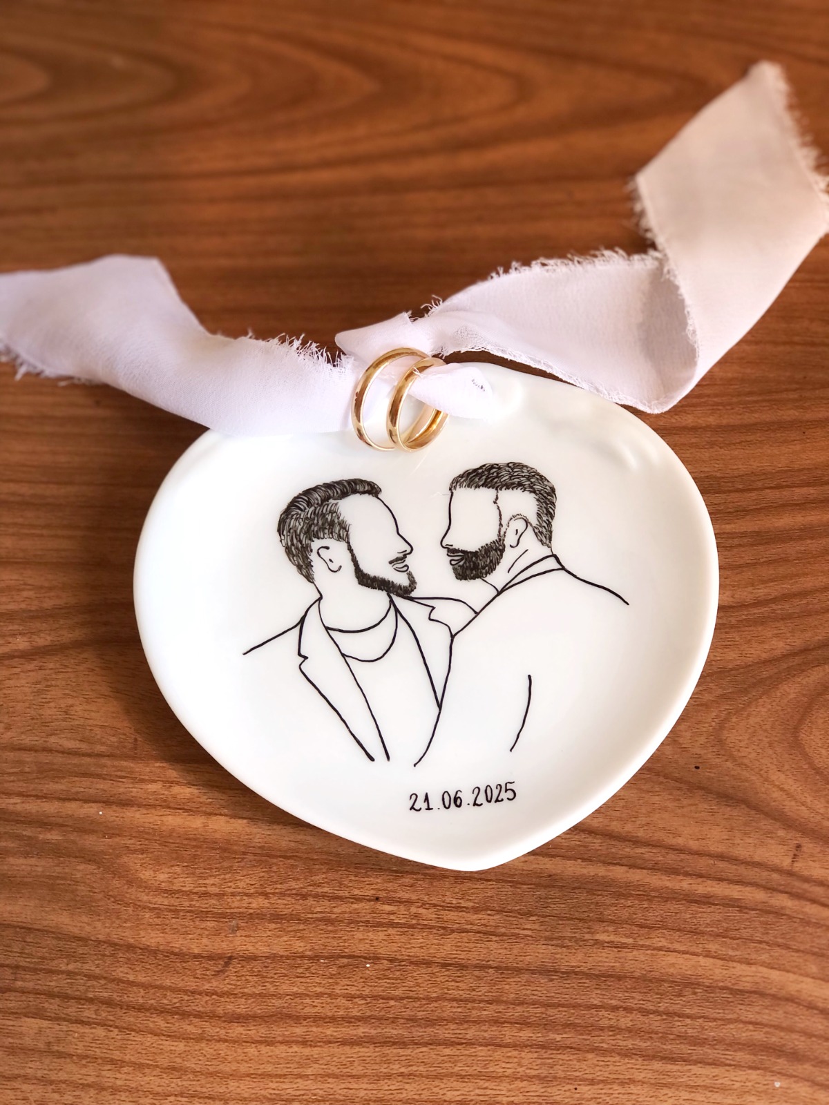 Porta Alianças com Ilustração