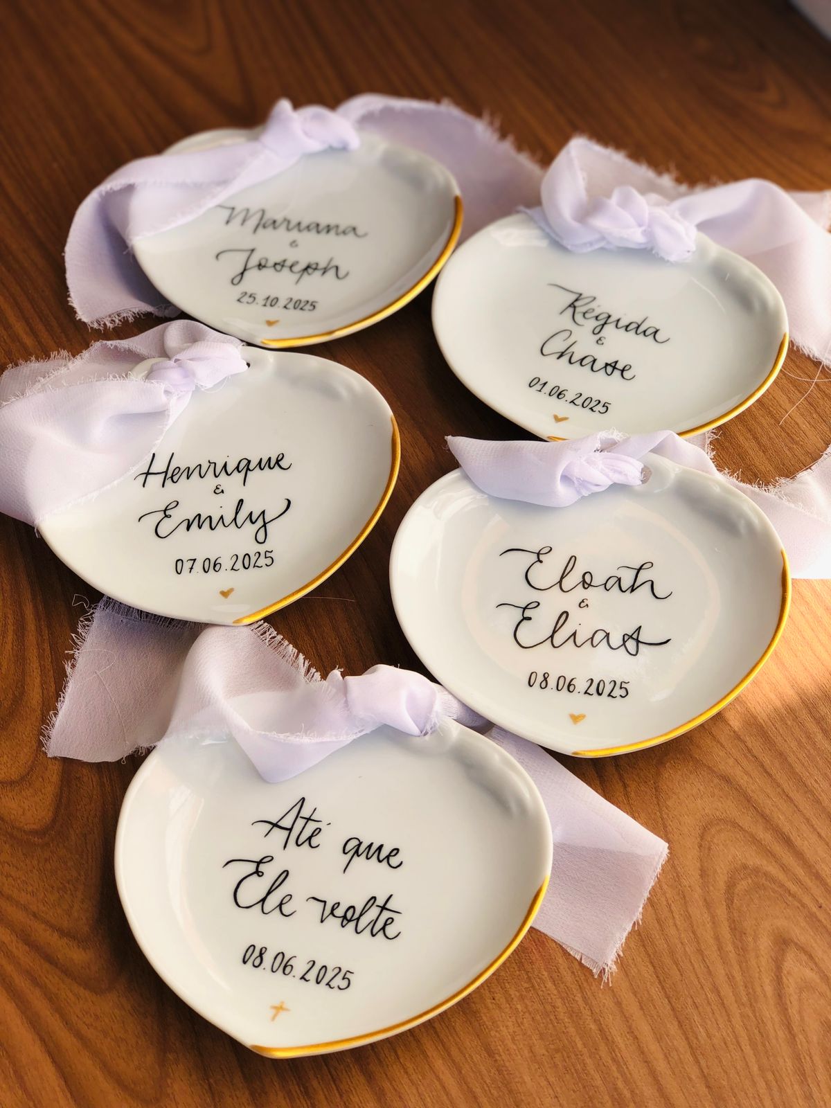 Porta alianças personalizado